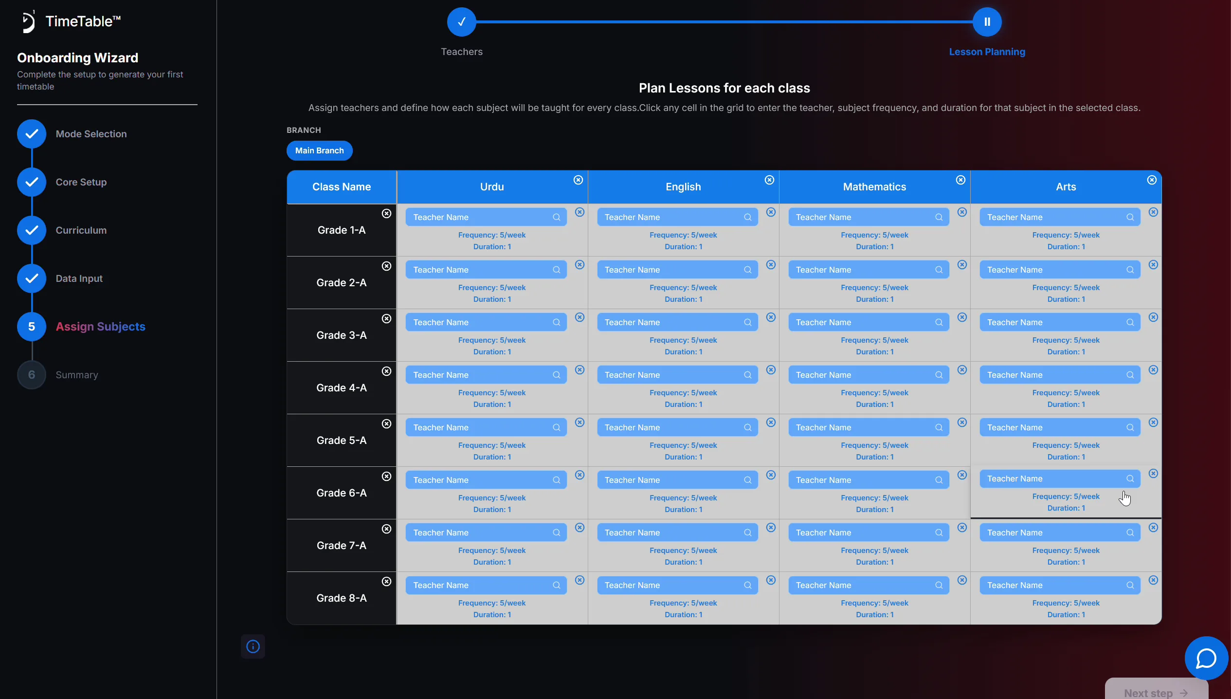 Da1 Timetable — 02
